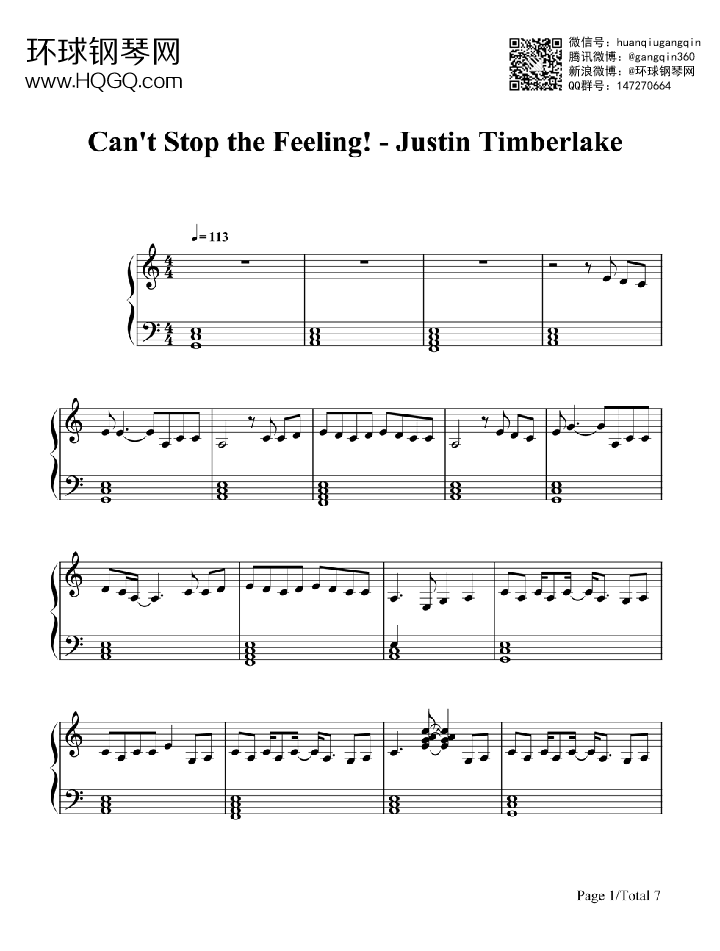 Can't Stop the Feeling-Justin Timberlake